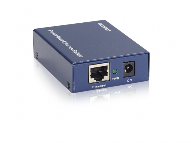 POE102-af  PoE splitter, 5V/12V/24VDC  power supply opt